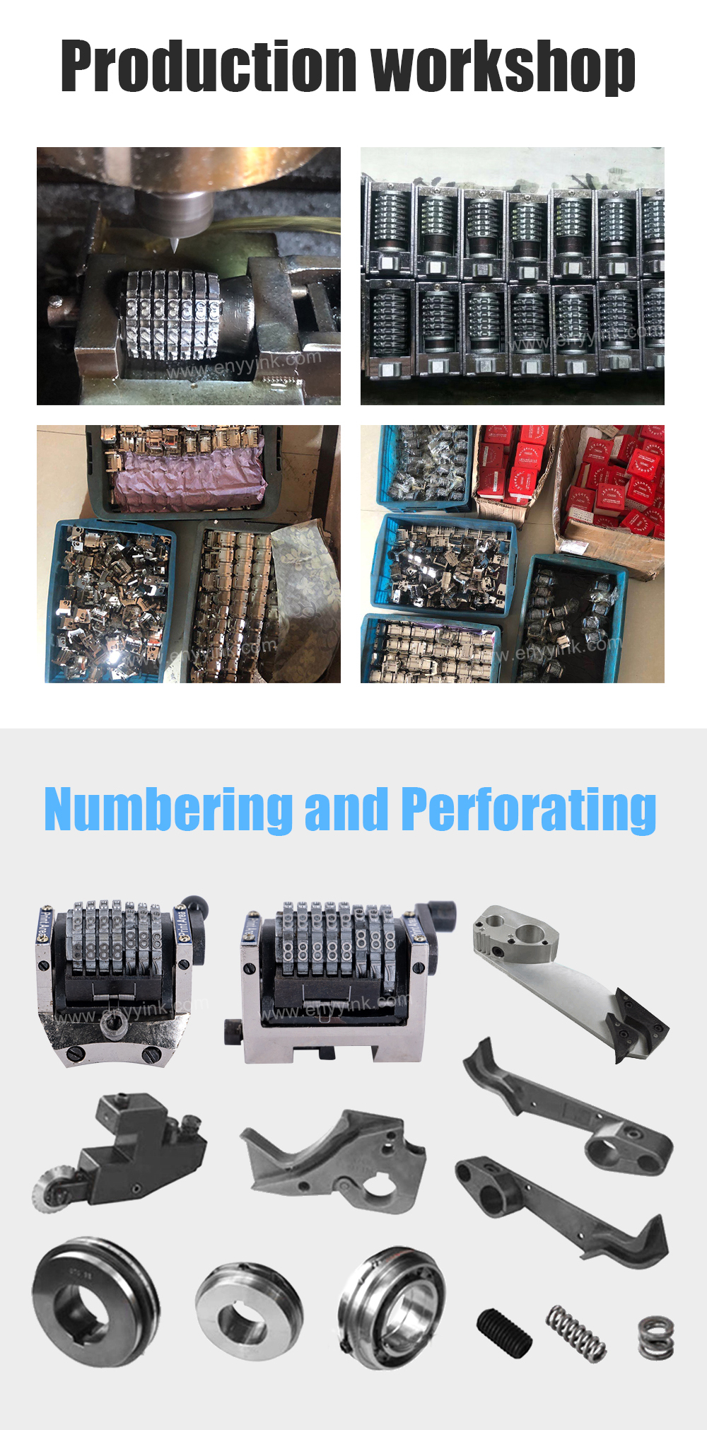 Numérotation de haute qualité pour la machine GTO, 7 chiffres, vers l'arrière, verticalement, le numéro peut être coulé