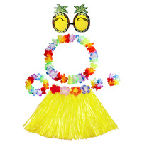 Jupe hawaïenne Hula marron couleur bonbon, jupe hawaïenne en herbe, jupe hula en raphia, fournitures de fête de carnaval, Luau, spectacle de danse