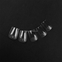 Faux ongles semi-mat professionnels, extra-épais, à tenue renforcée, à retirer par trempage, forme cercueil courte, 16 tailles, NADECO Factory, extension en gel