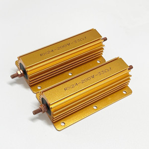 Điện trở vỏ nhôm vàng Rx24G-200W 300W 500W 1R <span class=keywords><strong>2R</strong></span> 3R 4R 5R 10R 100R ohm 1K 0.05-20K - Product Image 2