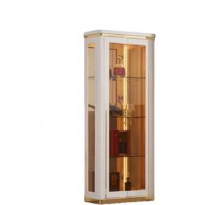 Armoire à <span class=keywords><strong>vin</strong></span> moderne italienne haut de gamme, vitrine de luxe simple avec porte en verre pour salon, style panneau mural en <span class=keywords><strong>bois</strong></span> - Product Image 3