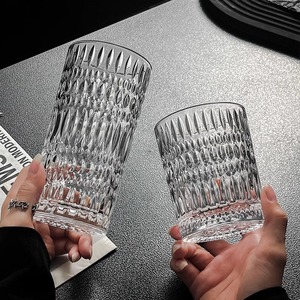 Bicchieri in Vetro Trasparente con Base Spessa e Taglio Prismatico, Bicchieri Hiball per Cocktail, Tequila, Soda, <span class=keywords><strong>Acqua</strong></span> Minerale, Stoviglie per Ristoranti e Cucine - Product Image 3