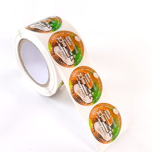 Custom Logo Stickers Die Cut Round Circle Shape Personalized <b>Label</b> for Brand Autocollants Personnalises Alimentaires - Product Image 4