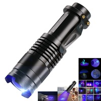 Mini lampe torche LED rechargeable USB en alliage d'aluminium haute puissance, indice de protection IP55, portée du faisceau 400-500 m, zoom rétractable, intensité réglable