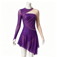 Robe de danse latine de performance, robe de patinage artistique sur mesure pour femmes, compétition
