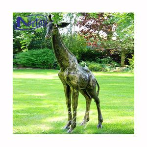 Große lebensgroße Bronze Messing Giraffe Familie Statue Outdoor Garten Dekorationen-Kupfer Wildtier Skulptur aus Metall Handwerk - Product Image 3