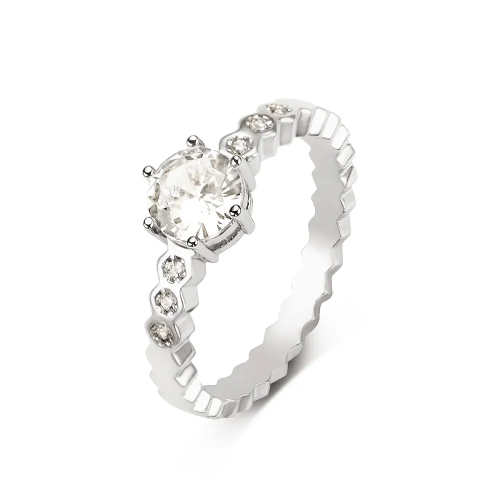 Neues Design Verlobung ringe Zirkonia Messing 18 Karat vergoldet Diamant Zirkon Ringe für Mädchen Daily Wear