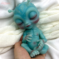Poupée Alien Reborn en Silicone Intégral de 10 Pouces, Édition Limitée Bleue, Texture Stéréo 3D, Style Périphérique Cinématographique, Objet de Collection Artistique pour Adultes