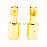 Adaptador Coaxial RF Recto de Conexión Rápida Macho a SMA Hembra Chapado en Oro para Pruebas de Antena