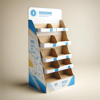 Présentoir de sol en carton pop-up marron et blanc kraft pour allume-cigare – Présentoir en carton pop-up