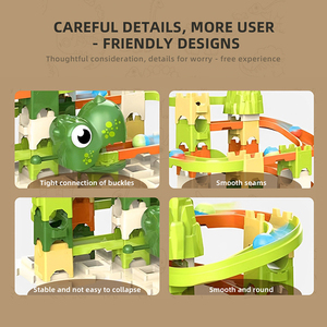 Juego de Construcción Educativo DIY: Pista de Catapulta de Canicas con Doble Movimiento y Escalera en Espiral, Juguete STEM Impulsado por Energía para Niños, Regalo de Juego - Product Image 5