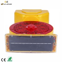 Lampe d'avertissement solaire intelligente Alarme sonore de mouvement Sécurité routière LED Strobe Clignotant Avertissement Barricade Light Lamp