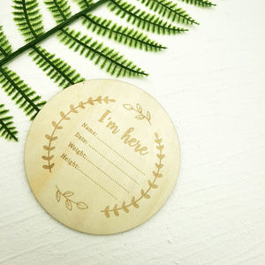 Cartes de one piece World en bois découpé au Laser, pièces, originales, personnalisées, rondes, disques allemandes, nouveau-né - Product Image 3