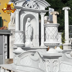 <span class=keywords><strong>Pierre</strong></span> <span class=keywords><strong>tombale</strong></span> en marbre naturel sculptée à la main, <span class=keywords><strong>pierre</strong></span> <span class=keywords><strong>tombale</strong></span> de la <span class=keywords><strong>Vierge</strong></span> <span class=keywords><strong>Marie</strong></span> à vendre - Product Image 2