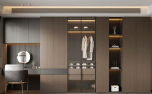 Solid Wood Modern <b>Wardrobe</b> for Bedroom Living Room Space-Saving Large Capacity Eco-Friendly Freestanding DIY Customizable <b>Doors</b> - Product Image 3