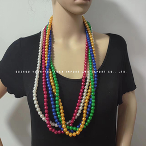 جودة عالية <span class=keywords><strong>5</strong></span> طبقات <span class=keywords><strong>PBS</strong></span> اللؤلؤ المقلد <span class=keywords><strong>5</strong></span> ألوان ترتيب 24 قلادة فيلو الصدور اليدوية - Product Image 2