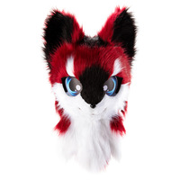 Masque de tête en fourrure synthétique fait main, adorable costume de chat ou de renard, couleur personnalisée pour adultes, unisexe, Halloween, cosplay, jeu SM