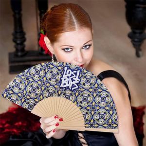 Abanicos de madera españoles pintados personalizados de moda Abanicos De Mano con decoración colgante de pared - Product Image 3