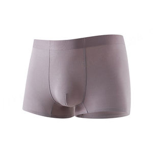 Venta al por mayor 60 Ropa interior sin costuras para hombres Color sólido Malla tejida Calzoncillos de seda de hielo Transpirable Adultos Secado rápido Bragas para hombres Trunks - Product Image 6