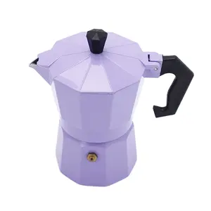 Benutzer definierte Logo Farbe Aluminium Moka Pot Herd Italienische Kaffee maschine Espresso Mokka Pot für Kahve