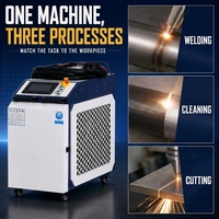 Nouvelle machine de soudage au laser à fibre portative Weihong 3000W, refroidie par eau, équipement 4-en-1 pour le soudage/découpe/nettoyage des métaux