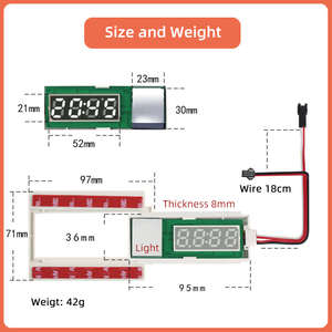 Gương cảm ứng chuyển đổi với thời gian hiển thị và nhiệt độ 12V5A thích hợp cho phòng tắm trang điểm gương <span class=keywords><strong>LED</strong></span> ánh sáng mờ công tắc điều khiển - Product Image 4