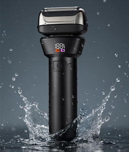 Afeitadora Eléctrica de Lámina Metálica IPX7, Recortadora Facial Profesional de Alta Velocidad, Maquinilla de Afeitar Eléctrica Inalámbrica para Hombres, Kit de Aseo para Barba - Product Image 6