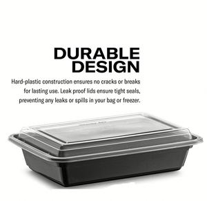 Storage Rectangular Plastic Container Takeaway Best Selling 38 Oz Microwaveable Food <b>Box</b> <b>Lunch</b> - Product Image 3