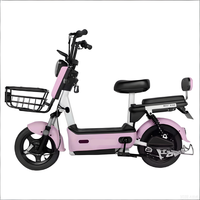 Vélo Électrique Urbain Populaire 2026 350W 3 Vitesses 14 Pouces Vitesse 35-40 km/h Vélo Électrique pour Adultes Moto Électrique