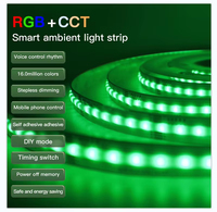 Bande lumineuse LED intelligente COB dimmable RGBWC RGBCCT haute luminosité 5M/Set 24V 849LED/M 12mm