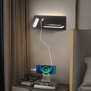 Hotel-Grade LED Wall <b>Light</b> for Bed Headboard Reading USB <b>Wireless</b> Charging Remote Controlled - Product Image 5