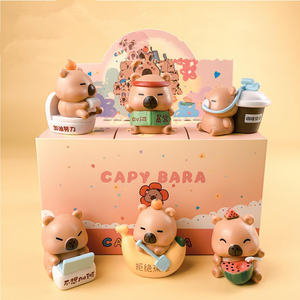 Mini Taille Cos Aliments pour Animaux Fruits Ver. Figurine d'anime Capybara, boîte mystère à l'aveugle, jouet attrapeur, boîte à œufs Gachapon, jeu de <span class=keywords><strong>prix</strong></span>, jouets - Product Image 6