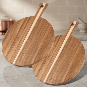 Planche à découper en bois d'acacia de 1,5 cm d'épaisseur avec poignée pour servir, planches à découper de cuisine, pizza, pain, fromage, charcuterie, fruits, légumes - Product Image 4