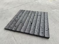 Carreaux de mosaïque en marbre travertin naturel rainuré poli, durables, pour sols et murs intérieurs de villas et salons