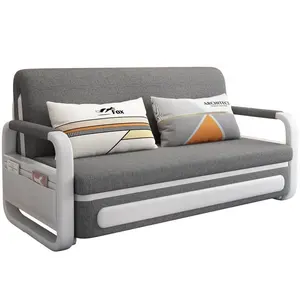 Futon de nouveau style canapé-lit pliable convertible multifonction avec rangement meubles de salon