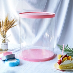 Wholesale Transparent 3-in-1 <b>Cake</b> <b>Box</b> with Lid <b>Clear</b> Gift Boxes for <b>Cake</b> for Food Embossed & UV Coated Matt Laminated - Product Image 6