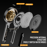 Pommeau de Douche Filtrant Haute Pression pour Salle de Bain, Accessoires Hôteliers, Douchette à Main Réglable avec Affichage Numérique LED, Design Personnalisé