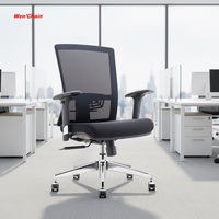 Chaise de bureau pivotante ergonomique moderne de haute qualité avec dossier haut en maille, hauteur réglable et garantie de 2 ans