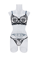 Ensemble Soutien-Gorge et Culotte Sexy en Dentelle et Maille, Broderie Florale, Transparent, Simple, Confortable et Généreux, Produit Phare
