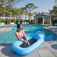 Lit de plage gonflable pliable portable personnalisé, lit flottant sur l'eau
