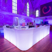 Bar à cocktails LED mobile moderne en plastique pour événements et fêtes, à vendre, pour extérieur, plage, batterie lithium rechargeable, CE & ROHS 3W