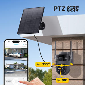 กล้องวงจรปิดพลังงานแสงอาทิตย์ ซูม 15 เท่า สำหรับภายนอกอาคาร ความคมชัดสูง หมุนได้ ปรับมุมได้ มองเห็นภาพสีในเวลากลางคืน พร้อมระบบสื่อสารด้วยเสียง บันทึกข้อมูลบนคลาวด์ - Product Image 2