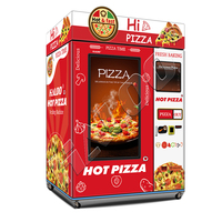 Distributeur automatique de pizzas Haloo entièrement automatique avec SDK, capacité de 48 à 80 pièces, certifié CE ROHS FCC