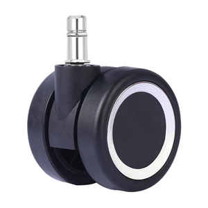 60mm Modern 360 Degree Swivel Nylon Casters With Brake Durable Replacement <b>Wheels</b> For Office Hotel Hospital Bathroom Furniture - Product Image 3