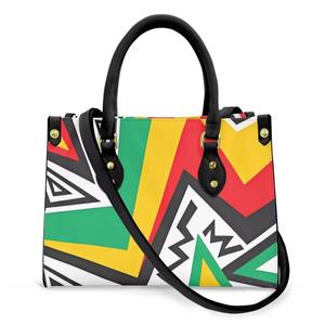 กระเป๋าถือสตรีดีไซน์หรูกระเป๋าผ้าแคนวาสพร้อมหูหิ้ว PU ดีไซน์ตามสั่ง - Product Image 1