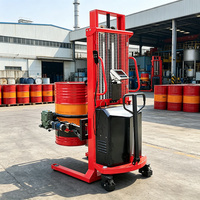 Transfugeur de fûts numérique 450 kg avec levage électrique 2,5 m, commande manuelle, pour transfert de liquides et pesage, rotateur de barils