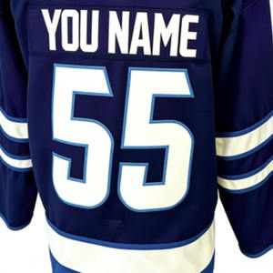 Ventes en gros <span class=keywords><strong>de</strong></span> maillots <span class=keywords><strong>de</strong></span> hockey sur glace pour hommes <span class=keywords><strong>Winnipeg</strong></span> - Brodés # 19 Toews # 37 Hellebuyck # 55 Scheifele # 81 Connor - Product Image 2