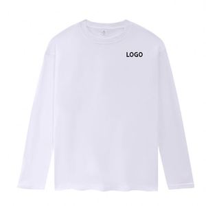 เสื้อยืดคอกลมแขนยาวผ้าฝ้าย 100% คุณภาพสูง 210GSM สำหรับผู้ชาย พิมพ์ลายได้ตามต้องการ แห้งเร็ว ระบายอากาศดี เสื้อยืดแบบยูนิเซ็กส์ - Product Image 2