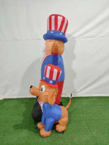 Oncle <span class=keywords><strong>Sam</strong></span> gonflable de 6 pieds avec chien <span class=keywords><strong>et</strong></span> lumières LED Independence Day Yard Decor pour la fête en plein air du 4 juillet - Product Image 4