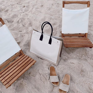 उच्च गुणवत्ता पोर्टेबल बांस कमाल की कुर्सी समुद्र तट समुंदर के किनारे 2 भाग कैनवास कुर्सी बीच रेट्रो दृढ़ लकड़ी निविड़ अंधकार डेरा डाले हुए लंबी पैदल यात्रा के लिए - Product Image 3